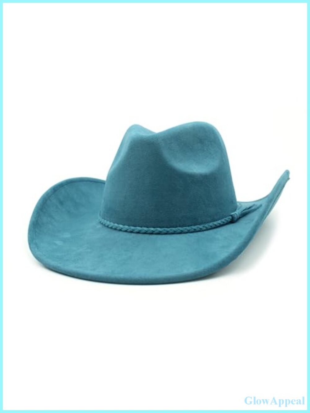Faux Suede Cowboy Hat with Buckle Belt – Classic Western Fedora